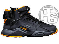 Мужские кроссовки Nike Air Huarache Acronym Black Orange (термо) ALL01629