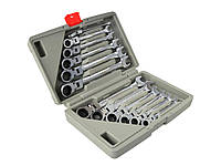 Набір рожково-трищеточных ключів з карданом в кейсі