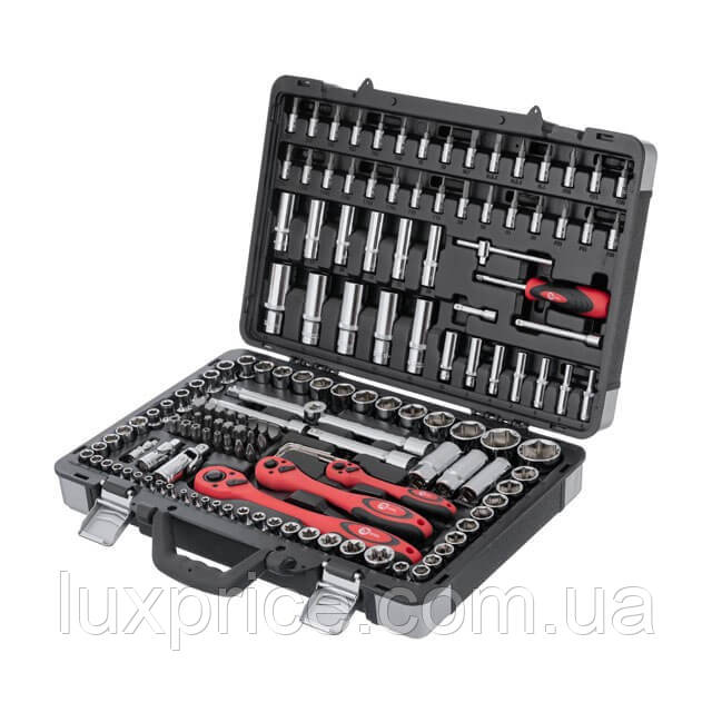 Набір інструментів професійний 1/4" & 3/8" & 1/2", 151 од., Cr-V INTERTOOL ET-7151 Luxprice, фото 1