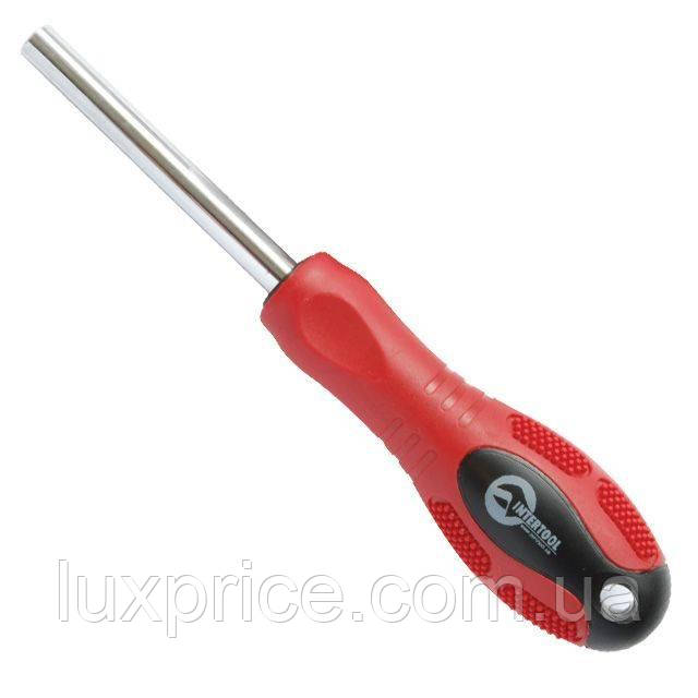 Викрутка магнітна до насадок 1/4" з шестигранним хвостовиком INTERTOOL HT-0401    Luxprice, фото 1