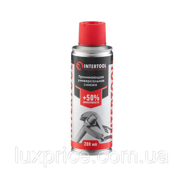 Мастило проникаюче універсальне, аерозоль 200 мл. INTERTOOL FS-4020    Luxprice, фото 1
