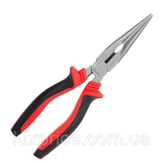 Щипці подовжені прямі 200 мм, 40CrV, фосфатовані, поліровані. INTERTOOL NT-0140    Luxprice, фото 1