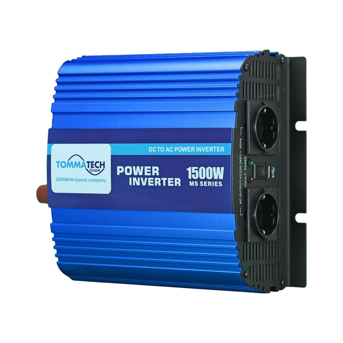 Перетворювач напруги, інвертор 12V-220V-1500W TommaTech MS-1500W 12B, пікове навантаження 3000W