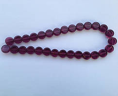 Бусина Таблетка колір виноградний 12 мм