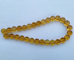 Бусина Таблетка колір бурштиновий 12 мм