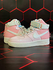Жіночі кросівки Nike Air Force 1 High Utility “Force is Female” Echo Pink Sail CQ4810-621, фото 5