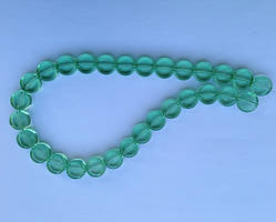 Бусина Таблетка колір св. зелений 12 мм