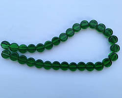 Бусина Таблетка колір зелений темний 12 мм