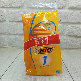 Станки для гоління BIC sensitive 1 лезо 5+1 шт.