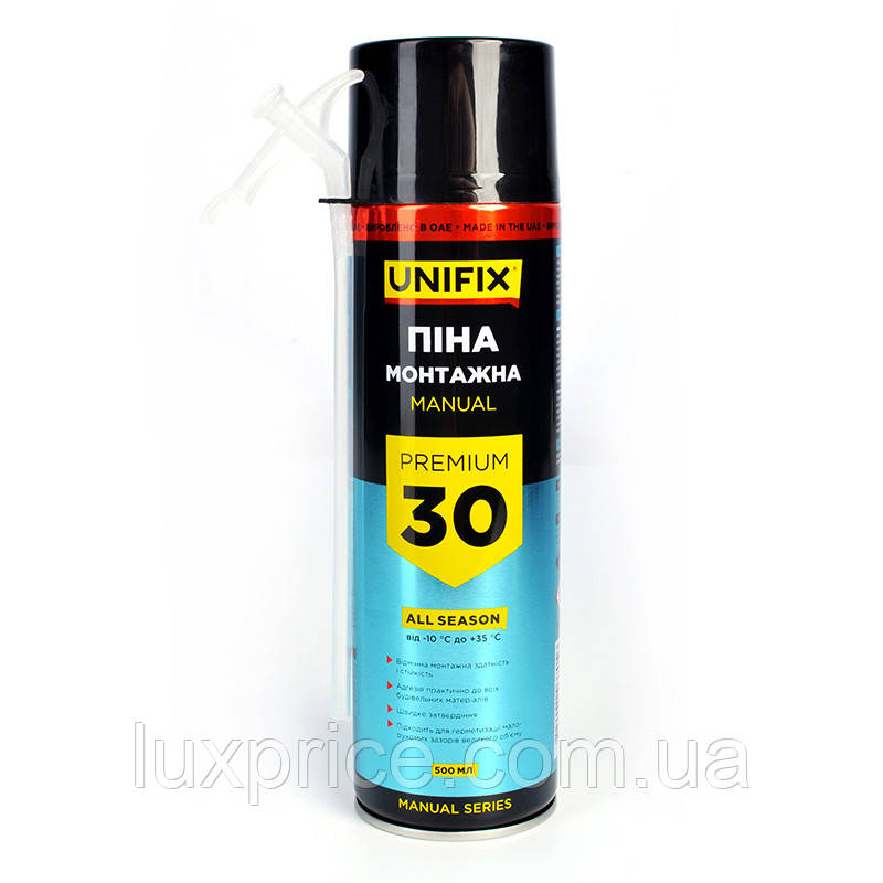 Піна ручна всесезонна 30л UNIFIX 500 мл 951243   Luxprice