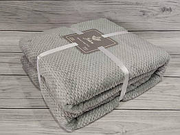 Плед мікрофібра євро розмір 200 на 220 см Belizza home сірий