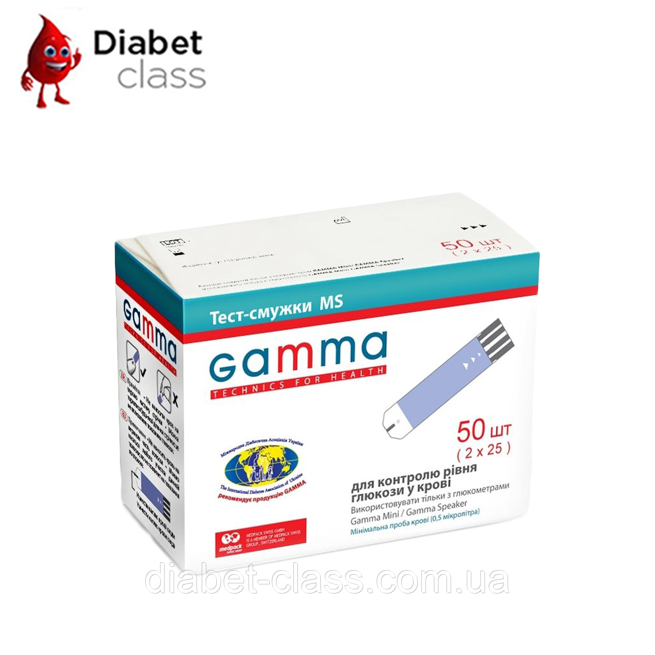 Тест-смужки Гамма MS (Gamma MS) по 50 шт.