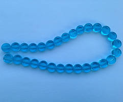 Бусина Таблетка колір синій 12 мм