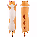 М'яка іграшка обіймашка довгий Кіт Батон Коричневий 45-50 см, фото 2
