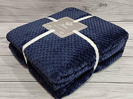 Плед мікрофібра євро розмір 200 на 220 см Belizza home індіго
