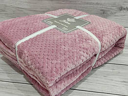 Плед мікрофібра євро розмір 200 на 220 см Belizza home рожевий