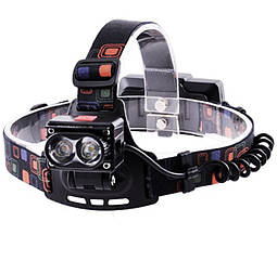 Налобний ліхтар Bailong Police BL-2125-2T6 + microUSB кабель   Luxprice
