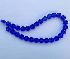Бусина Таблетка колір синій кобальт 12 мм