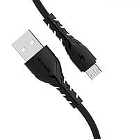 USB кабель Proda PD-B47m USB to MicroUSB 1m, Black