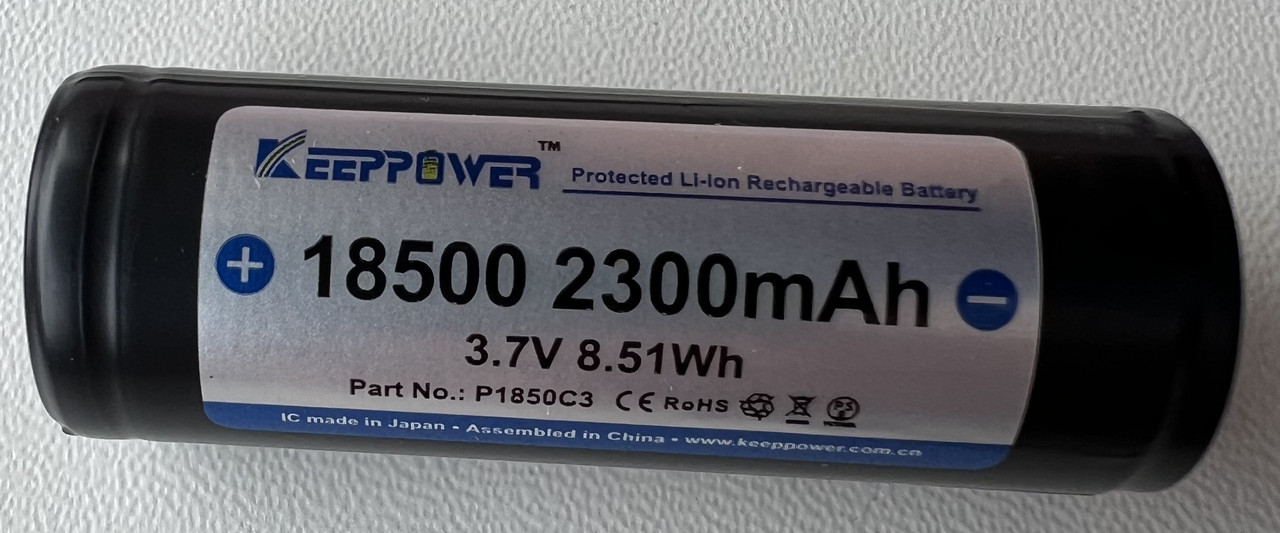 Акумулятор KEEPPOWER 18500 2300mAh захищений