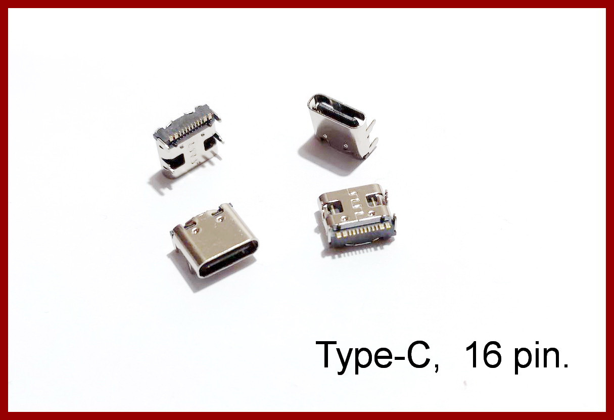 USB Type-C гніздо, 16 pin.