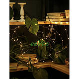 Гірлянда на батарейках 5 м 50 LED світлодіодна нитка крапля роси Теплий Білий (1516123), фото 8