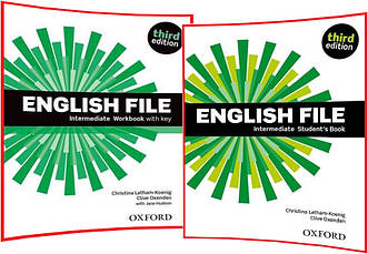 English File Intermediate. Student's+Workbook. Комплект книг з англійської мови. Підручник+Зошит. Oxford