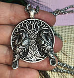 Кулон "Два ворона на родовому дереві" на ланцюжку від студії LadyStyle.Biz, фото 2