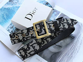 Жіночий ремінь Dior quake сіро-чорний