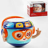 Музична іграшка YL 613 (18) БЛАКИТНА, звук, підсвічування, проєктор, неваляшка, в коробці, фото 2