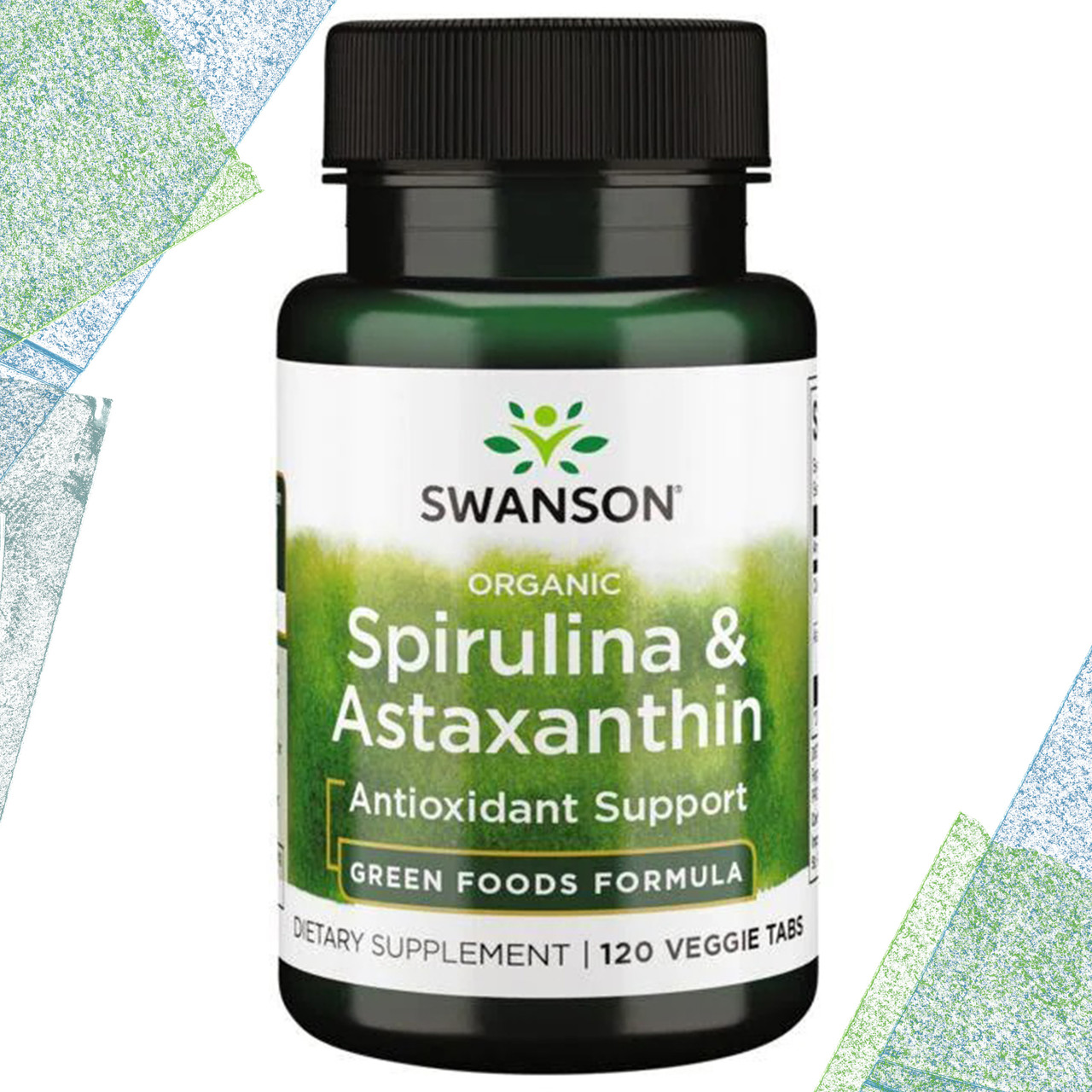 Спіруліна та Астаксантин Swanson Spirulina & Astaxanthin 120 вегетаріанських таблеток