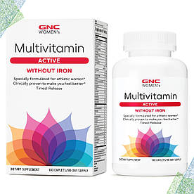 Вітаміни для жінок GNC Womens Multivitamin Active without iron (Без заліза) 180 таблеток (каплетс)