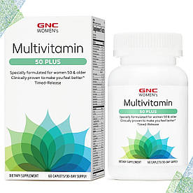 Вітаміни для жінок 50+ GNC Womens Multivitamin 50 Plus 60 таблеток (каплетс)