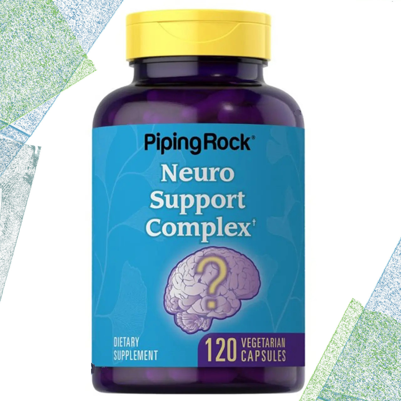 Для мозку Piping Rock Neuro Support Complex (з Бакопой, Гінкго, Левовою гривою) 120 вегетариан. капсул