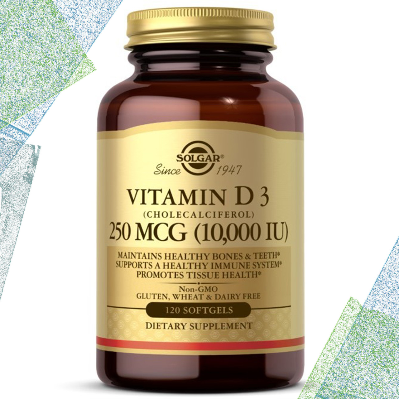 Вітамін Д3 SOLGAR Vitamin D3 250 мкг (10.000 IU) 120 гелевих капсул