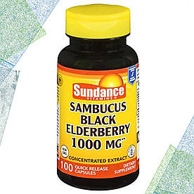 Чорна Бузина Sundance Vitamins Sambucus Black Eldelberry 1000 мг 100 капсул