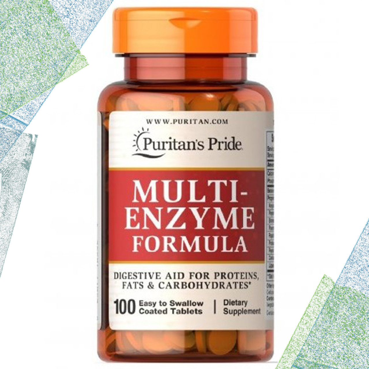 Ензим для травлення Puritan's Pride Multi-ENZYME Formula 100 таблеток