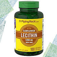 Лецитин Подсолнечника Piping Rock Sunflower Lecithin 1200 мг 100 гелевых капсул