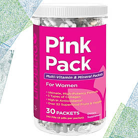 Вітаміни для жінок Lindberg Pink for Women Multi-Vitamin & Mineral 30 пакетиків (240 капсул)