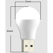 Міні usb світлодіодна лампа 1W, нічник для powerbank, ноутбука, фото 3