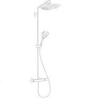 Душевая система Hansgrohe Croma Select S 280 1jet Showerpipe с термостатом, matt white (26890700)