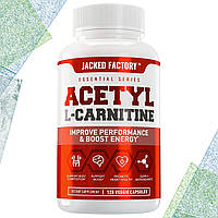 Для мозга Jacked Factory Acetyl L-Carnitine 750 мг (Ацетил Л-карнитин) 120 вегетарианских капсул