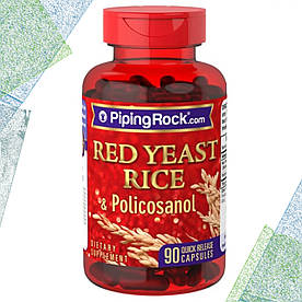 Червоний дріжджовий рис + Полікозанол Piping Red Yeast Rice & Policosanol 90 капсул