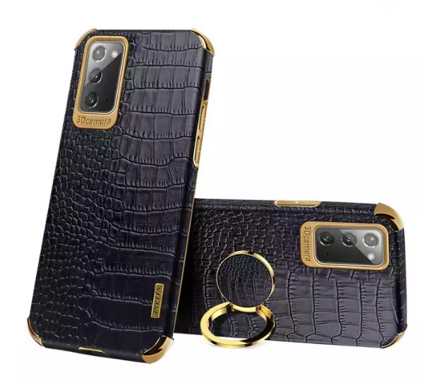 Чохол для Samsung Galaxy Note 20 з тисненням під шкіру крокодила і магнітним утримувачем