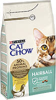 Cat Chow Special Care Hairball Control Сухой корм с курицей для выведения комков шерсти из желудка 1,5 кг
