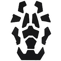 Velcro Панелі липучки для шолома каски — 11 шт., Black