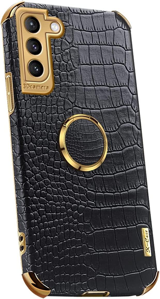 Чохол для Samsung Galaxy S21 Plus з тисненням під шкіру крокодила і магнітним утримувачем