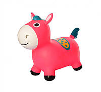 Детский прыгун лошадка MS 2994 резиновый розовый надувная игрушка-тренажер лошадка для прыжков детский