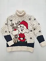 Дитячий вовняний светр з оленем для хлопчика 2,3,4,5,6 років