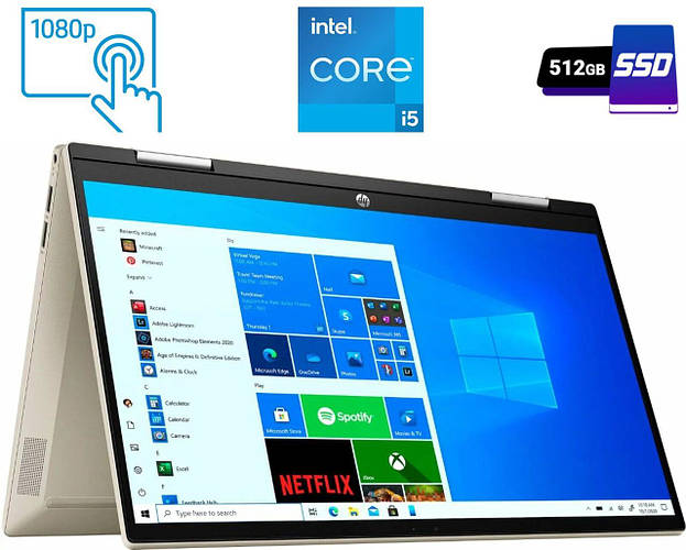 Купить Ноутбук-трансформер HP Pavilion x360 /14"/Core i5-1135G7 4ядра 2 ...